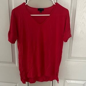 The Limited Coral Red Short Sleeve V-Neck Tee